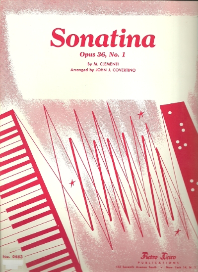 Picture of Sonatina Op. 36 No. 1, Muzio Clementi, arr. John J. Covertino, accordion solo sheet music
