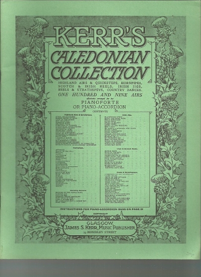 Picture of Kerr's Caledonian Collection, accordion or piano solo collection, sheet music folio
