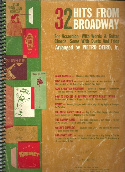 Picture of 32 Hits from Broadway, arr. Pietro Deiro Jr., accordion sheet music songbook