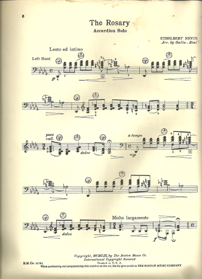 Tredwells-Music.com|The Rosary, Ethelbert Nevin, arr. for accordion by ...