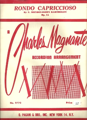 Picture of Rondo Capriccioso Op. 14, F. Mendelssohn, arr. Charles Magnante, acaccordion solo sheet music