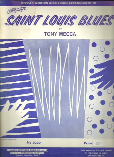 Picture of Saint Louis Blues, W. C. Handy, arr. Tony Mecca, accordion solo sheet music