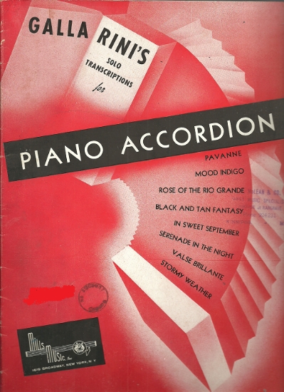 Picture of Galla-Rini's Solo Transcriptions for Piano Accordion, advanced accordion solos, sheet music folio
