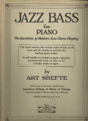 Picture of Jazz Bass for Piano, Art Shefte, piano solo, sheet music folio