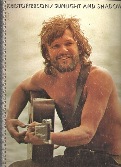 Picture of Kris Kristofferson, Sunlight and Shadows, sheet music songbook, spiral coil bound