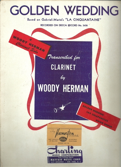 Picture of Golden Wedding (La Cinquantaine), Gabriel-Marie, Woody Herman clarinet solo, sheet music