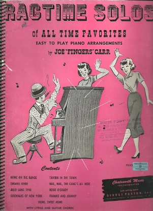 Picture of Ragtime Solos of All Time Favorites, arr. Joe "Fingers" Carr, piano solo, sheet music folio