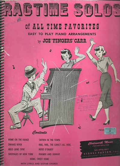 Picture of Ragtime Solos of All Time Favorites, arr. Joe "Fingers" Carr, piano solo, sheet music folio