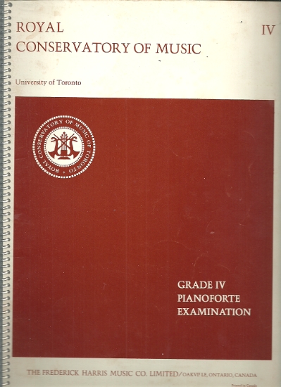 Picture of 1975, Royal Conservatory of Music, Grade 4 Piano Exam Book, 1975 Edition, University of Toronto, sheet music follio