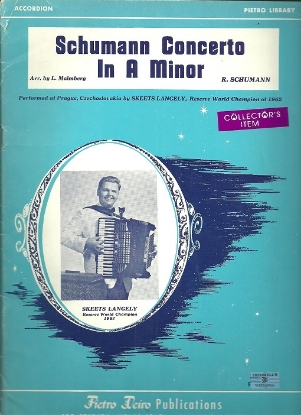Picture of Concerto in a minor, R. Schumann, Larry Malmberg , accordion solo,  sheet music folio