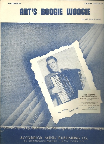 Picture of Art's Boogie Woogie, Art Van Damme, accordion solo sheet music