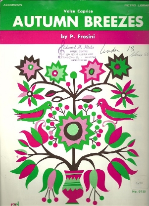 Picture of Autumn Breezes, Valse Caprice, Pietro Frosini, accordion solo sheet music
