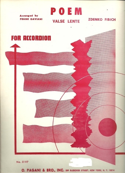 Picture of Poem, Zdenko Fibich, arr. Frank Gaviani, accordion solo sheet music