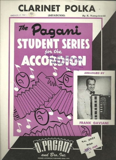 Picture of Clarinet Polka(Dziadunio), N. Namyslowski, arr. Frank Gaviani, Pagani Student Series, easy accordion solo sheet music
