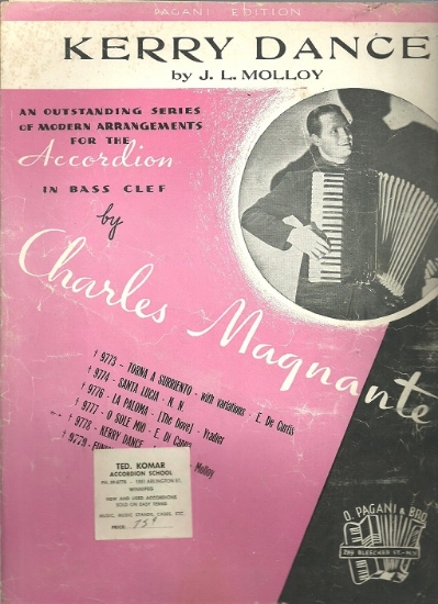 Picture of Kerry Dance, J. L. Molloy, arr. Charles Magnante, accordion solo sheet music