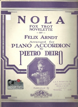 Picture of Nola, Felix Arndt, arr. Pietro Deiro, accordion solo sheet music