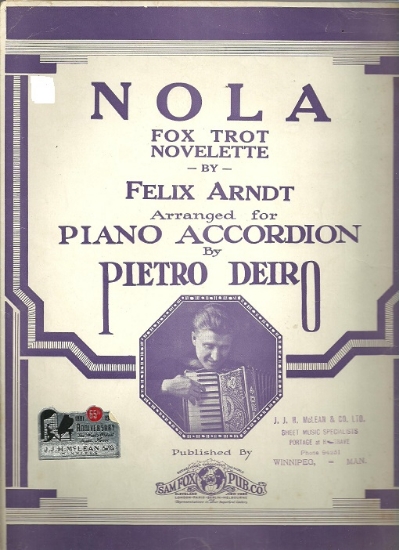 Picture of Nola, Felix Arndt, arr. Pietro Deiro, accordion solo sheet music