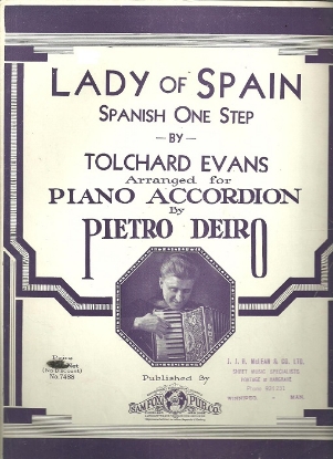 Picture of Lady of Spain, Tolchard Evans, arr. by Pietro Deiro, accordion solo sheet music