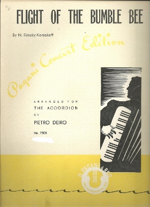 Picture of Flight of the Bumble Bee, N. Rimsky-Korsakov, arr. Pietro Deiro, accordion solo sheet music