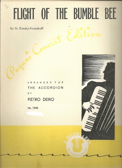 Picture of Flight of the Bumble Bee, N. Rimsky-Korsakov, arr. Pietro Deiro, accordion solo sheet music