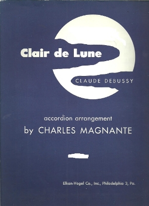 Picture of Claire de Lune, Debussy, arr. Charles Magnante, accordion solo sheet music
