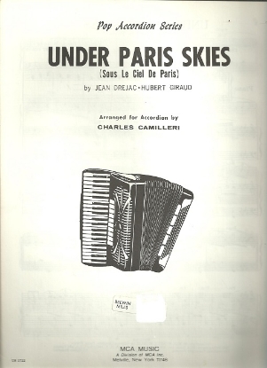 Picture of Under Paris Skies, Jean Drejac & Hubert Giraud, arr. Charles Camilleri, accordion solo sheet music