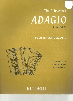 Picture of Adagio in g minor, T. Albinoni/ Remo Giazotto, arr. G. Romani, accordion solo sheet music