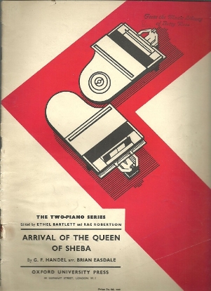 Picture of Arrival of the Queen of Sheba, G. F. Handel, arr. Brian Easdale, piano duo, sheet music folio