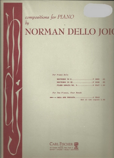 Picture of Aria and Toccata, Norman Dello Joio, piano duo, sheet music folio