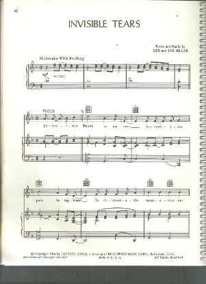 Picture of Invisible Tears, Ned & Sue Miller, sung by Anne Murray
