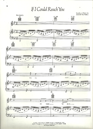 Picture of If I Could Reach You, Randy McNeill, sung by Marilyn McCoo & the Fifth Dimension, sheet music