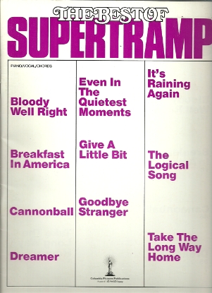 Picture of The Best of Supertramp, sheet music songbook