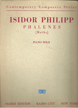 Picture of Phalenes (Moths), Isidor Philipp, piano solo