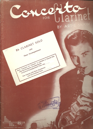 Picture of Concerto for Clarinet, Artie Shaw, clarinet & piano sheet music folio
