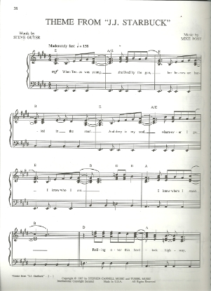 Picture of Theme from "J. J. Starbuck", Steve Guyer & Mike Post, sheet music