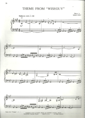 Picture of Theme from "Wiseguy", Mike Post, piano solo, sheet music