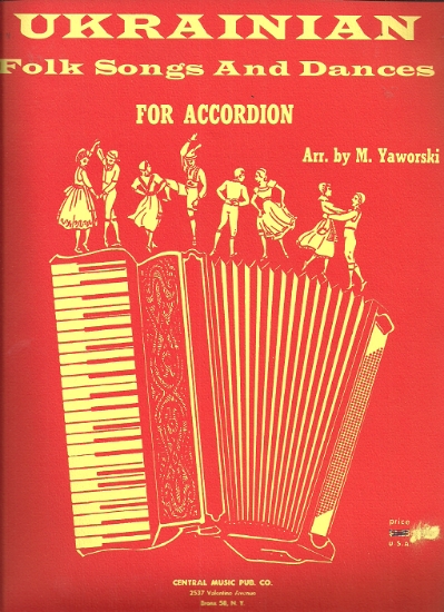 Picture of Ukrainian Folk Songs and Dances for Accordion, arr. M. Yaworski, sheet music folio