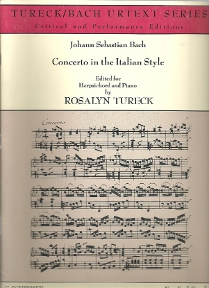 Picture of Concerto in the Italian Style, J. S. Bach, ed. Rosalyn Tureck, piano solo folio
