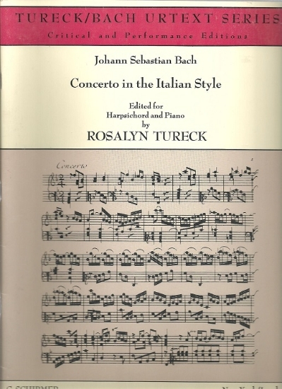 Picture of Concerto in the Italian Style, J. S. Bach, ed. Rosalyn Tureck, piano solo folio