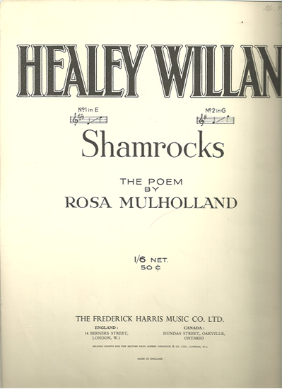 Picture of Shamrocks, Healey Willan, low voice solo