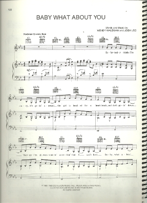 Picture of Baby What About You, Wendy Waldman & Josh Leo, recorded by Crystal Gayle, sheet music
