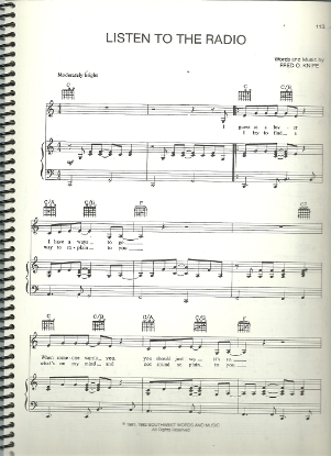 Picture of Listen to the Radio, Fred O. Knipe, sung by Don Williams, pdf copy 
