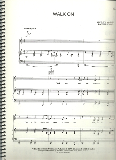 Picture of Walk On, Karen Brooks, sheet music