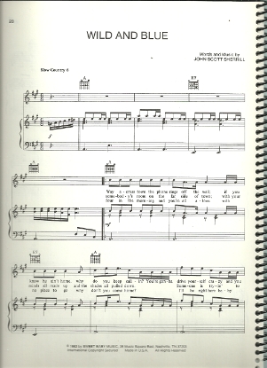 Picture of Wild and Blue, John Scott Sherrill, sung by John Anderson, sheet music