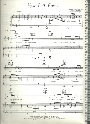 Picture of Hello Little Friend, Leon Russell, sung by Joe Cocker, pdf copy 