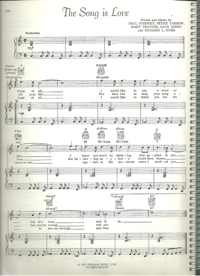 Picture of The Song is Love, Paul Stookey et al, sung by Peter Paul & Mary