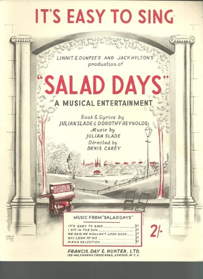 Picture of It's Easy to Sing, from London West End M.C. "Salad Days", Dorothy Reynolds & Julian Slade, sheet music