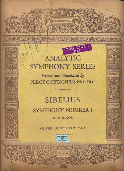 Picture of Symphony No. 1 Op. 39 in e minor, Jean Sibelius, transcr. for piano solo by Percy Goetschius
