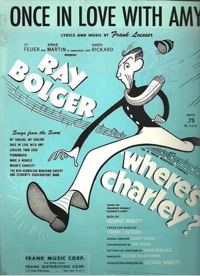 Picture of Once in Love with Amy, from "Where's Charley", Frank Loesser