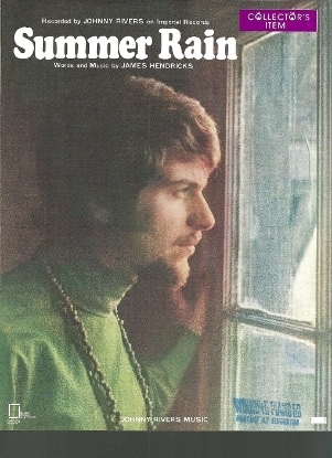 Picture of Summer Rain, James Hendricks, recorded by Johnny Rivers, sheet music